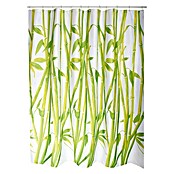 Venus Cortina de baño textil Bambú (An x Al: 180 x 200 cm, Blanco/Verde)