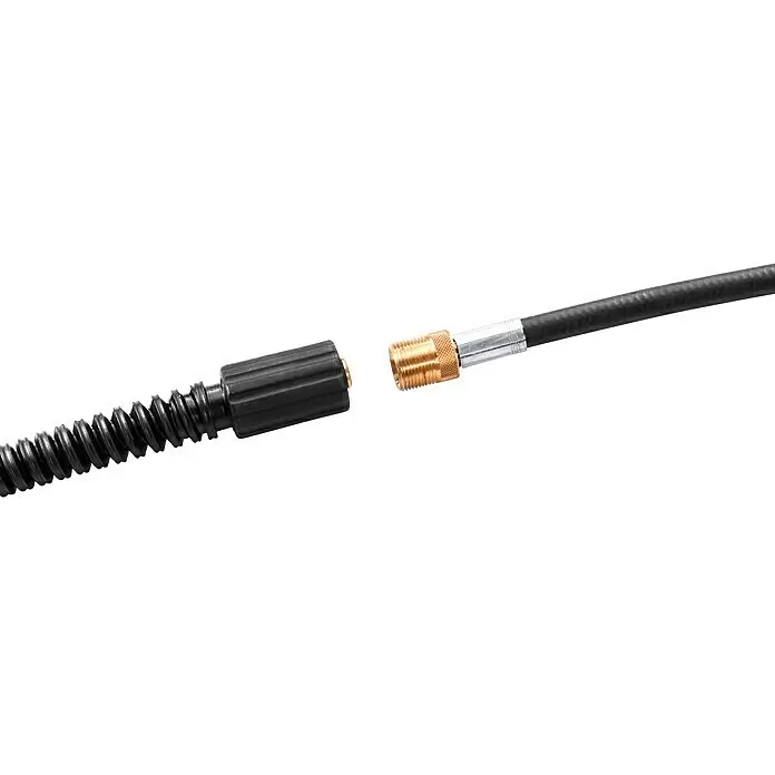 Kärcher Extensión de manguera de alta presión XH 10 - Largo: 10 m, Específico para: Hidrolimpiadora de alta presión Kärcher K2 - K7 vor hasta 2010 - Secciones de manguera negra con conector hembra acanalado y conector macho roscado de latón, listas para ensamblar.