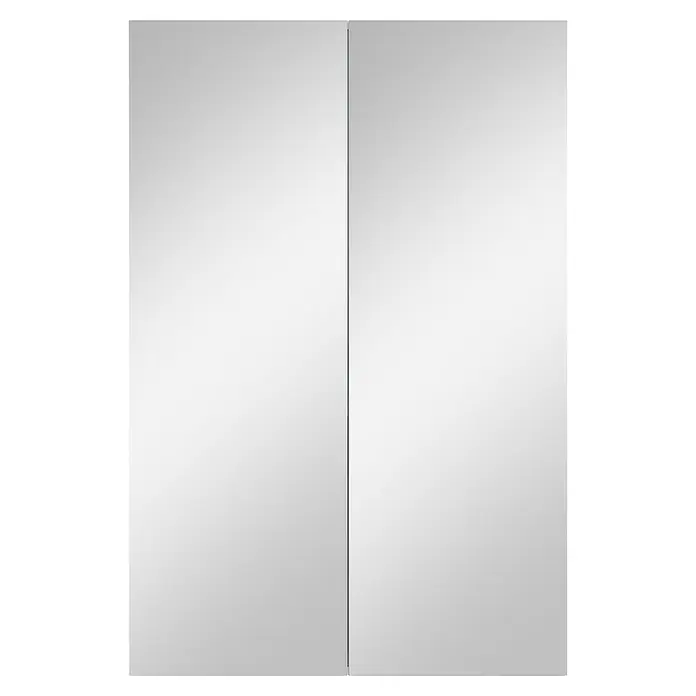 Camargue Espacio Spiegelschrank - B x H: 60 x 90 cm, Ohne Beleuchtung - Ein quadratischer Spiegelschrank mit zwei glänzenden Spiegeltüren, ideal für Badezimmer. Die schlichte Eleganz passt zu jedem Interieur.