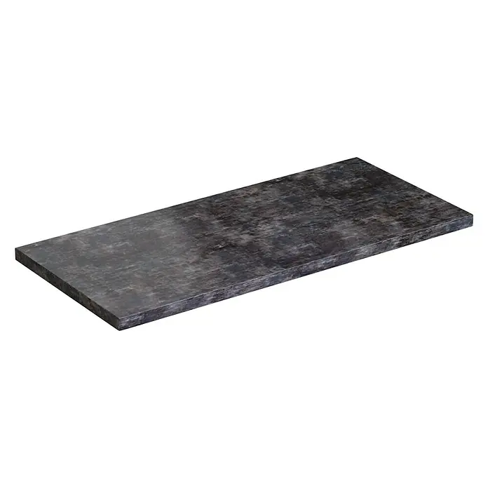 Camargue Espacio Waschtischplatte - 100 x 46 x 3,2 cm, Metallic - Graue Marmorplatte, ideal als elegante Servierplatte oder dekoratives Element für eine stilvolle Präsentation von Speisen und Gegenständen.