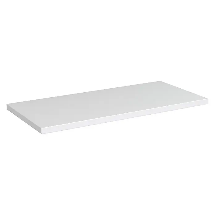 Camargue Espacio Waschtischplatte - 100 x 46 x 3,2 cm, Weiß - Elegante weiße Arbeitsplatte, ideal für Küche oder Büro. Die glatte Oberfläche reflektiert das Licht und verleiht jedem Raum eine moderne Note.