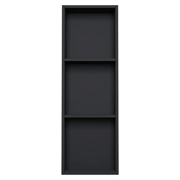 Camargue Espacio Modulregal - 30 x 17 x 90 cm, Anthrazit - Ein schwarzes Regal mit drei Fächern, ideal für Bücher oder Dekorationsgegenstände. Das schlichte Design passt zu jeder Einrichtung.