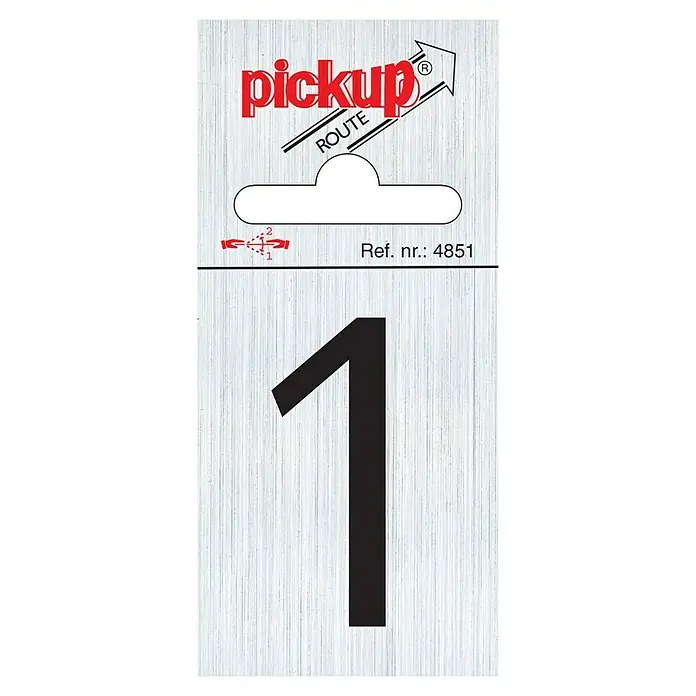 Pickup Aufkleber - Motiv: 1, L x B: 6 x 4,4 cm - Pickup Route Nummer 1: Das ideale Produkt für eine reibungslose Abholung. Perfekt für eine organisierte Routenplanung und einfache Identifizierung.
