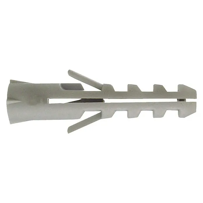 Surtido de tacos B30013 - 400 ud., Con borde, Apto para: Fachadas - Taco de pared gris de nylon con collarín para un montaje seguro en paredes, perfecto para bricolaje y construcción.
