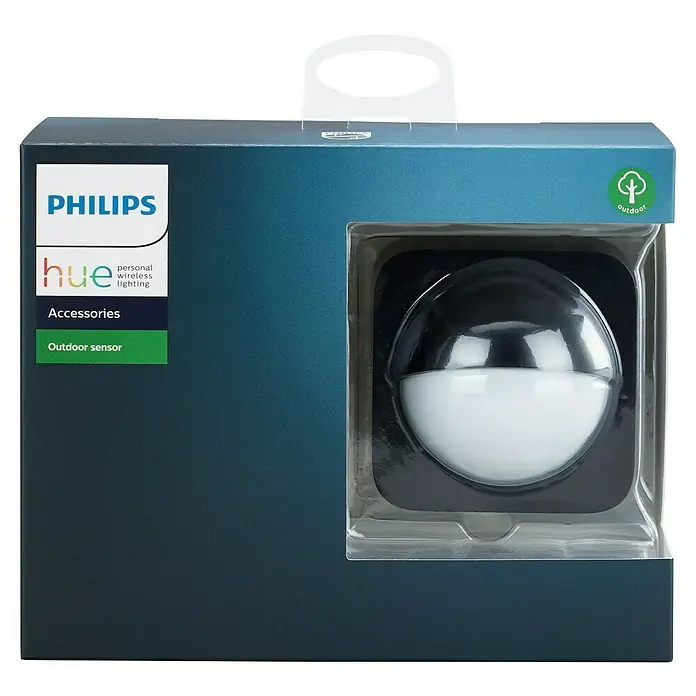 Philips Hue Bewegungsmelder - Reichweite Sensor: 12 m, Schwarz, L x B x H: 7,5 x 17,6 x 16,5 cm - Philips Hue Outdoor Sensor in Originalverpackung. Der Sensor ist für den Außenbereich geeignet und bietet intelligente Beleuchtungslösungen.