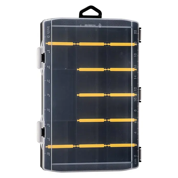 Stanley Estuche para piezas pequeñas STST81680-1 - Número de compartimentos: 17 ud., Sin contenido, Negro/Amarillo - Organizador de piezas transparente con compartimentos ajustables y separadores amarillos para objetos pequeños.