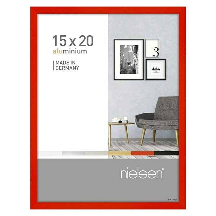 Nielsen Bilderrahmen Pixel (Tornadorot, 20 x 15 cm, Aluminium)