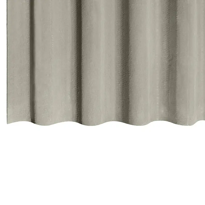 Euronit Placa de fibrocemento Granonda Go 177 - 2 m x 1,1 m x 6,5 mm, Gris - Primer plano de una lámina de techo corrugada gris. Ofrece protección y añade atractivo estético al techo, resistiendo las inclemencias del tiempo.