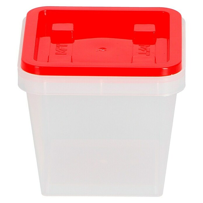 Wisent Caja de almacenaje b-boXx (L x An x Al: 90 x 90 x 84 mm, Plástico, Rojo/Transparente) | BAUHAUS