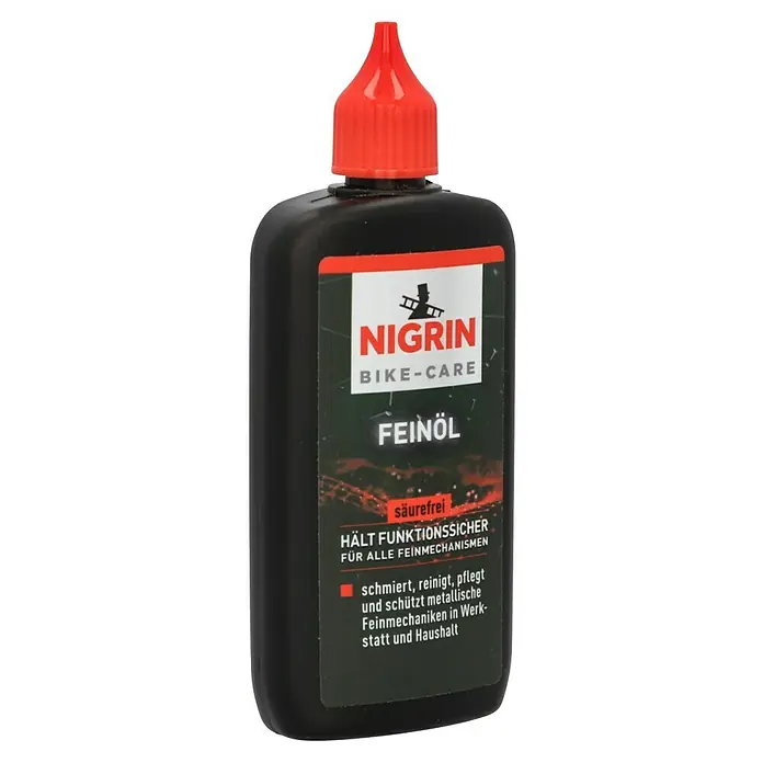 Nigrin Feinmechaniköl - 100 g - Nigrin Bike-Care Feinöl: Schmiert, reinigt und schützt feine Fahrradmechaniken. Für Werkstatt und Haushalt, hält Funktionen sicher.