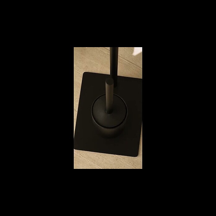 Cosmic Conjunto de escobillero y portarrollos Essentials (Altura: 85,5 cm, Negro, Mate) | BAUHAUS