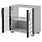 Schildmeyer Niko Waschtischunterschrank (32,5 x 62,5 x 65 cm, Silber/Anthrazit)