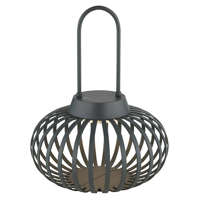 Globo Akku-Tischleuchte (Anthrazit, Warmweiß, Ø x H: 20,5 x 25,5 cm) | BAUHAUS