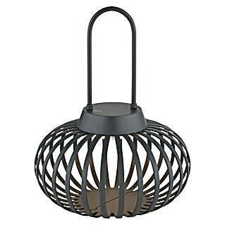 Globo Akku-Tischleuchte (Anthrazit, Warmweiß, Ø x H: 20,5 x 25,5 cm)