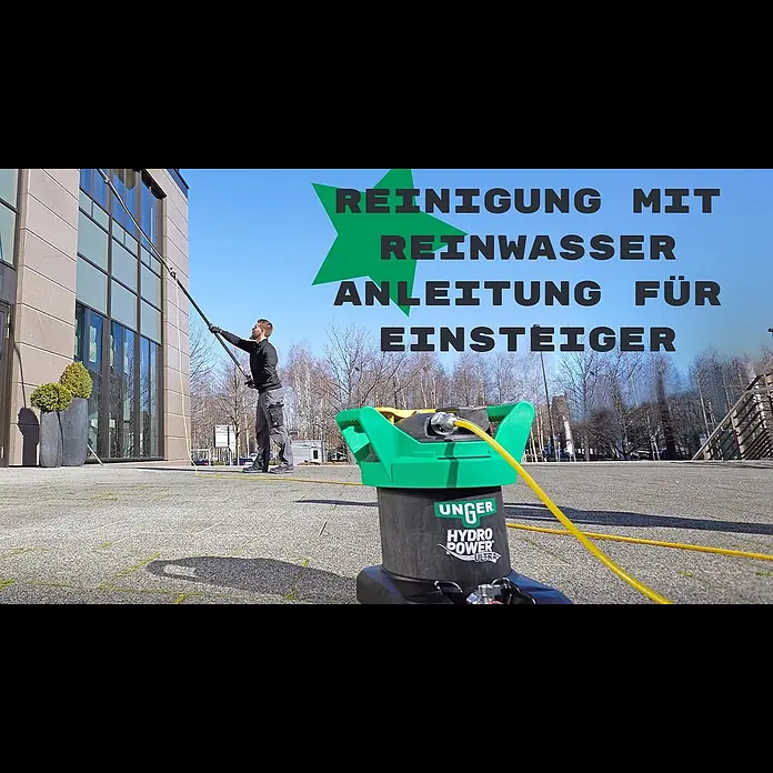 Unger HydroPower Ultra Reinigungs-Set DI Einsteigerset Alu - 6 -tlg. - Anleitung fr die praktische Reinigung mit Reinwasser fr Einsteiger