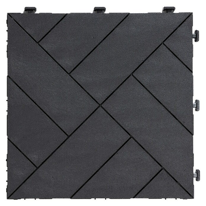 Klickfliese Parquet (30 x 30 x 2,2 cm, Graphit, 6 Stk.) | BAUHAUS