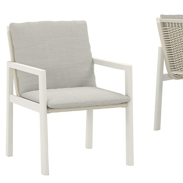 Kactus republic Conjunto de muebles Onix (7 pzs., Aluminio/Ratán sintético, Blanco) | BAUHAUS