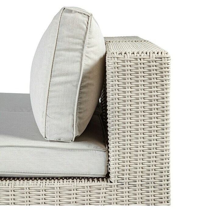 Kactus republic Conjunto de muebles Turín (7 pzs., Acero/Ratán sintético, Perla) | BAUHAUS