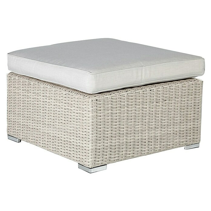 Kactus republic Conjunto de muebles Turín (7 pzs., Acero/Ratán sintético, Perla) | BAUHAUS