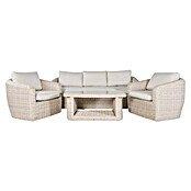 Kactus republic Conjunto de muebles Morea (4 pzs., Aluminio/Ratán sintético, Perla) | BAUHAUS