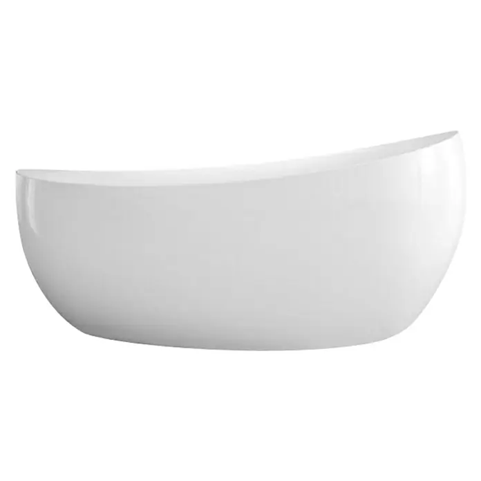 Villeroy & Boch Aveo New Generation Freistehende Badewanne - L x B: 190 x 95 cm, Quaryl, Weiß, Mit Ab-und Überlaufgarnitur und Wassereinlauf - Freistehende Badewanne in Weiß, modernes Design für ein stilvolles Badezimmer.