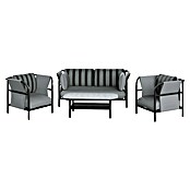 Kactus republic Conjunto de muebles Montecarlo (4 pzs., Aluminio, Gris) | BAUHAUS
