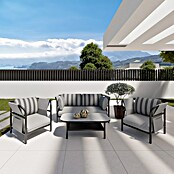 Kactus republic Conjunto de muebles Montecarlo (4 pzs., Aluminio, Gris) | BAUHAUS