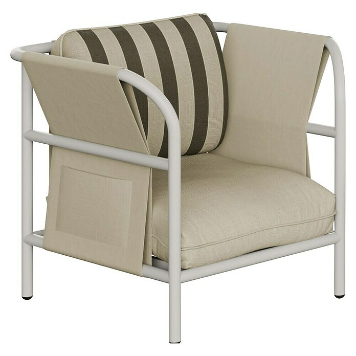 Kactus republic Conjunto de muebles Montecarlo (4 pzs., Aluminio, Blanco) | BAUHAUS