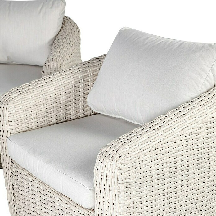 Kactus republic Conjunto de muebles Morea (5 pzs., Aluminio/Ratán sintético, Perla) | BAUHAUS
