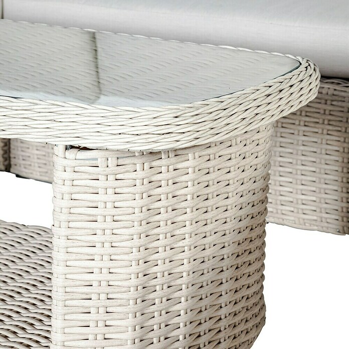 Kactus republic Conjunto de muebles Morea (5 pzs., Aluminio/Ratán sintético, Perla) | BAUHAUS