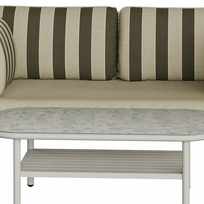 Kactus republic Conjunto de muebles Montecarlo (4 pzs., Aluminio, Blanco) | BAUHAUS