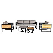 Kactus republic Conjunto de muebles Mónaco (5 pzs., Aluminio/Teca, Antracita) | BAUHAUS