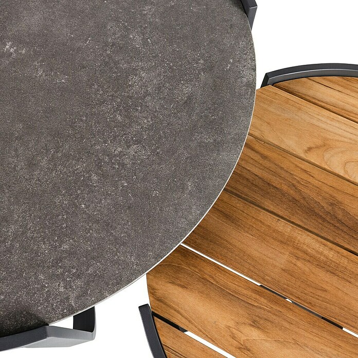 Kactus republic Conjunto de muebles Mónaco (5 pzs., Aluminio/Teca, Antracita) | BAUHAUS