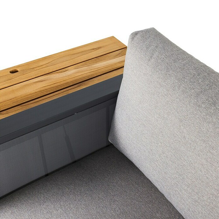 Kactus republic Conjunto de muebles Mónaco (5 pzs., Aluminio/Teca, Antracita) | BAUHAUS