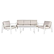 Kactus republic Conjunto de muebles Onix (4 pzs., Aluminio/Ratán sintético, Blanco) | BAUHAUS
