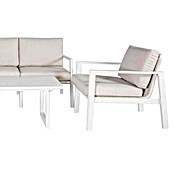 Kactus republic Conjunto de muebles Onix (4 pzs., Aluminio/Ratán sintético, Blanco) | BAUHAUS