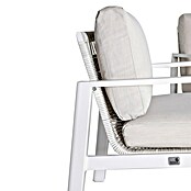 Kactus republic Conjunto de muebles Onix (4 pzs., Aluminio/Ratán sintético, Blanco) | BAUHAUS