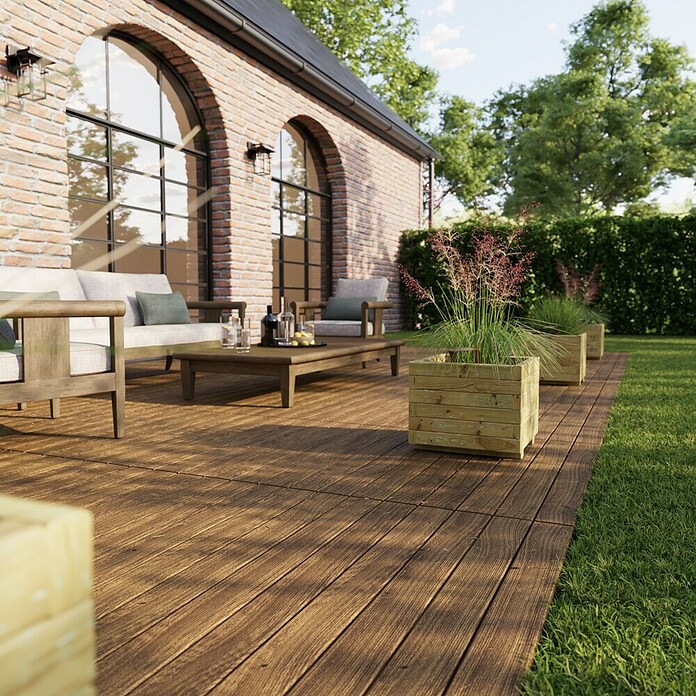 Loseta de madera Bolenia (Pino, 100 x 100 x 3,6 cm, 1 ud.) | BAUHAUS