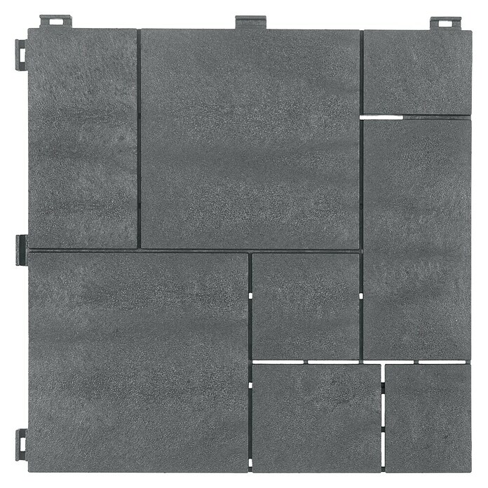 Klickfliese Mosaik (Kunststoff, 30 x 30 x 1,5 cm, Stahlgrau, 6 Stk.) | BAUHAUS