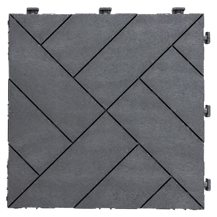 Klickfliese Parquet (30 x 30 x 2,2 cm, Stahlgrau, 6 Stk.) | BAUHAUS