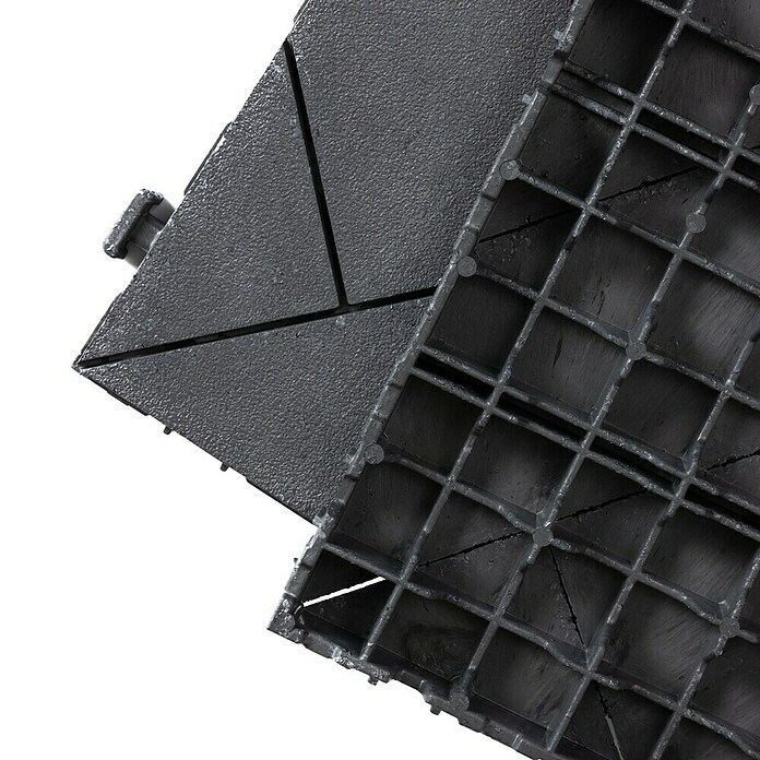Klickfliese Parquet (30 x 30 x 2,2 cm, Stahlgrau, 6 Stk.) | BAUHAUS