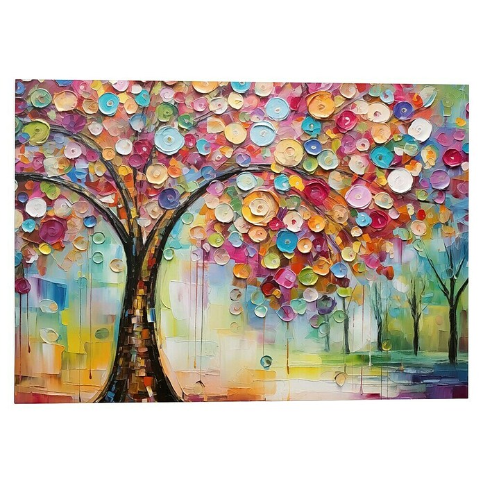 Reinders Glasbild Life Tree Colourful (Life Tree Colourful, B x H: 100 x 140 cm) | BAUHAUS