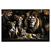 Reinders Glasbild Lion Family (Lion Family, B x H: 78 x 116 cm) | BAUHAUS