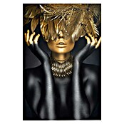 Reinders Glasbild Golden Feathers (Golden Feathers, B x H: 78 x 116 cm) | BAUHAUS