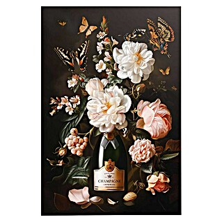 Reinders Glasbild Champagne Flowers (Champagne Flowers, B x H: 78 x 116 cm)