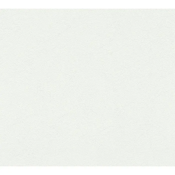 A.S. Création Vliestapete Uni - Weiß, Uni, 10,05 x 0,53 m - Nahtlose Textur mit feiner Putzstruktur in hellem Weiß, ideal für moderne Wandgestaltungen und hochwertige Oberflächen.