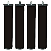 Micel Set de patas de mueble para canapé Tapiflex (Negro, 4 uds.)