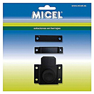 Micel Brimic Pestillo deslizante ruleta 6825 (L x An: 22 x 39,5 mm, Aluminio, Negro)