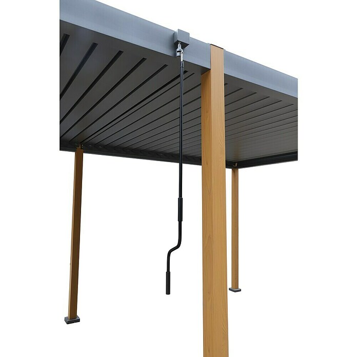 Sunfun Pérgola Andros (An x Pr: 579 x 294 cm, Antracita/Marrón, Aluminio) | BAUHAUS