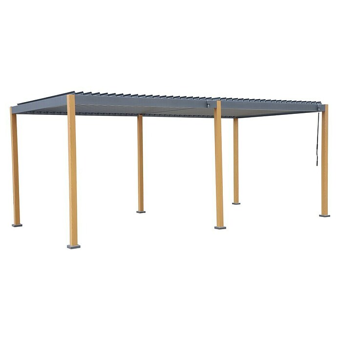 Sunfun Pérgola Andros (An x Pr: 579 x 294 cm, Antracita/Marrón, Aluminio) | BAUHAUS